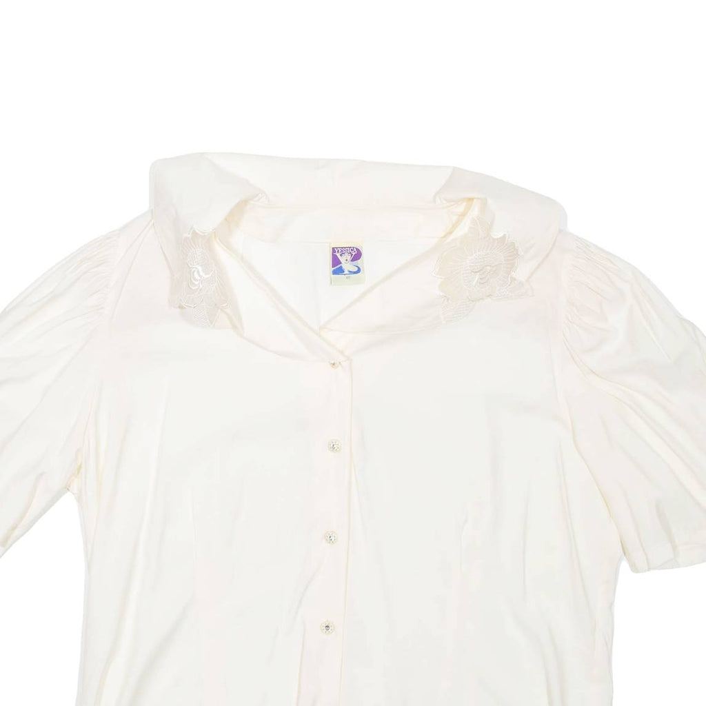 YESSICA Womens Blouse Beige Collared L