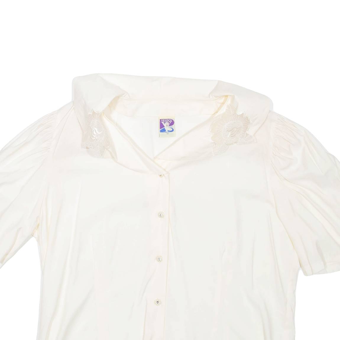 YESSICA Womens Blouse Beige Collared L