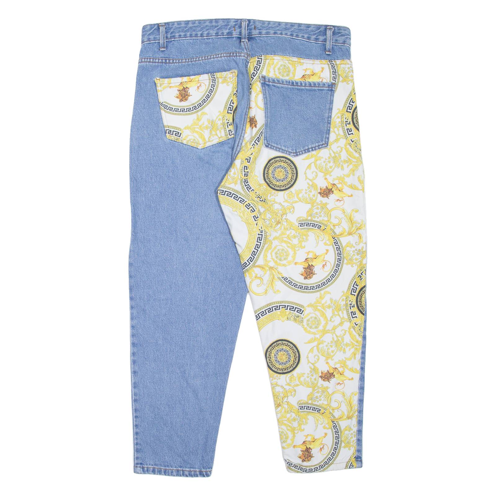 ALFONSO HOME Distressed Womens Jeans Blue Regular Tapered W34 L25