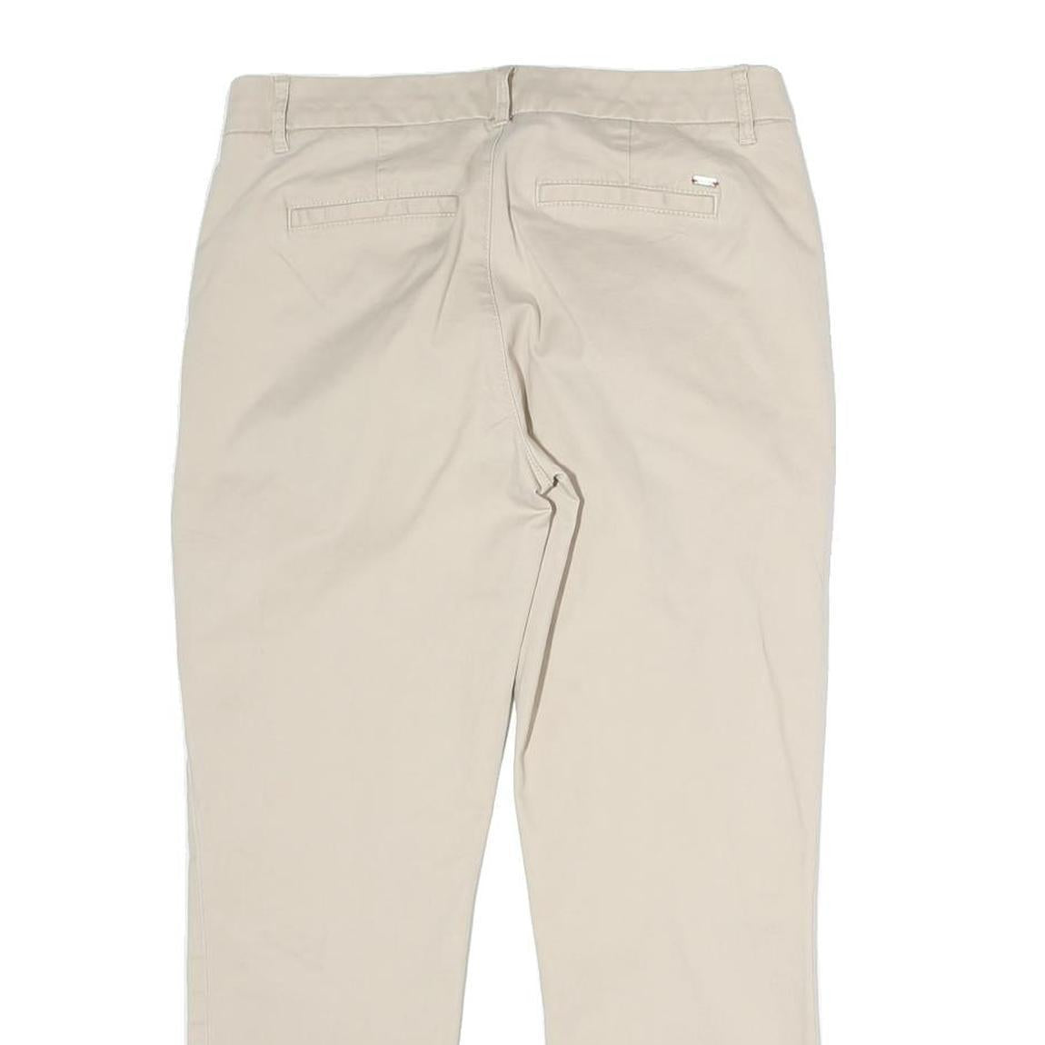 TOMMY HILFIGER Mens Cotton Beige Regular Fit Straight Leg Trousers W28 L24