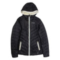 COLUMBIA Womens Puffer Jacket Black Nylon Hooded S