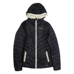 COLUMBIA Womens Puffer Jacket Black Nylon Hooded S
