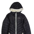 COLUMBIA Womens Puffer Jacket Black Nylon Hooded S
