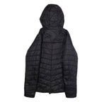COLUMBIA Womens Puffer Jacket Black Nylon Hooded S