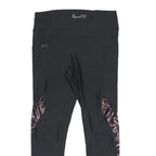 UNDER ARMOUR Womens Black & Pink Leggings M W27 L23 Slim Tapered Drawstring