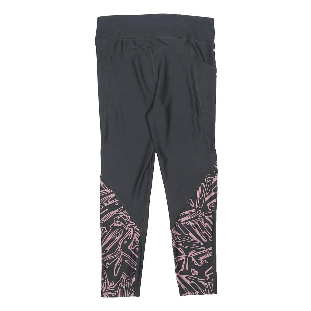 UNDER ARMOUR Womens Black & Pink Leggings M W27 L23 Slim Tapered Drawstring