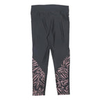 UNDER ARMOUR Womens Black & Pink Leggings M W27 L23 Slim Tapered Drawstring