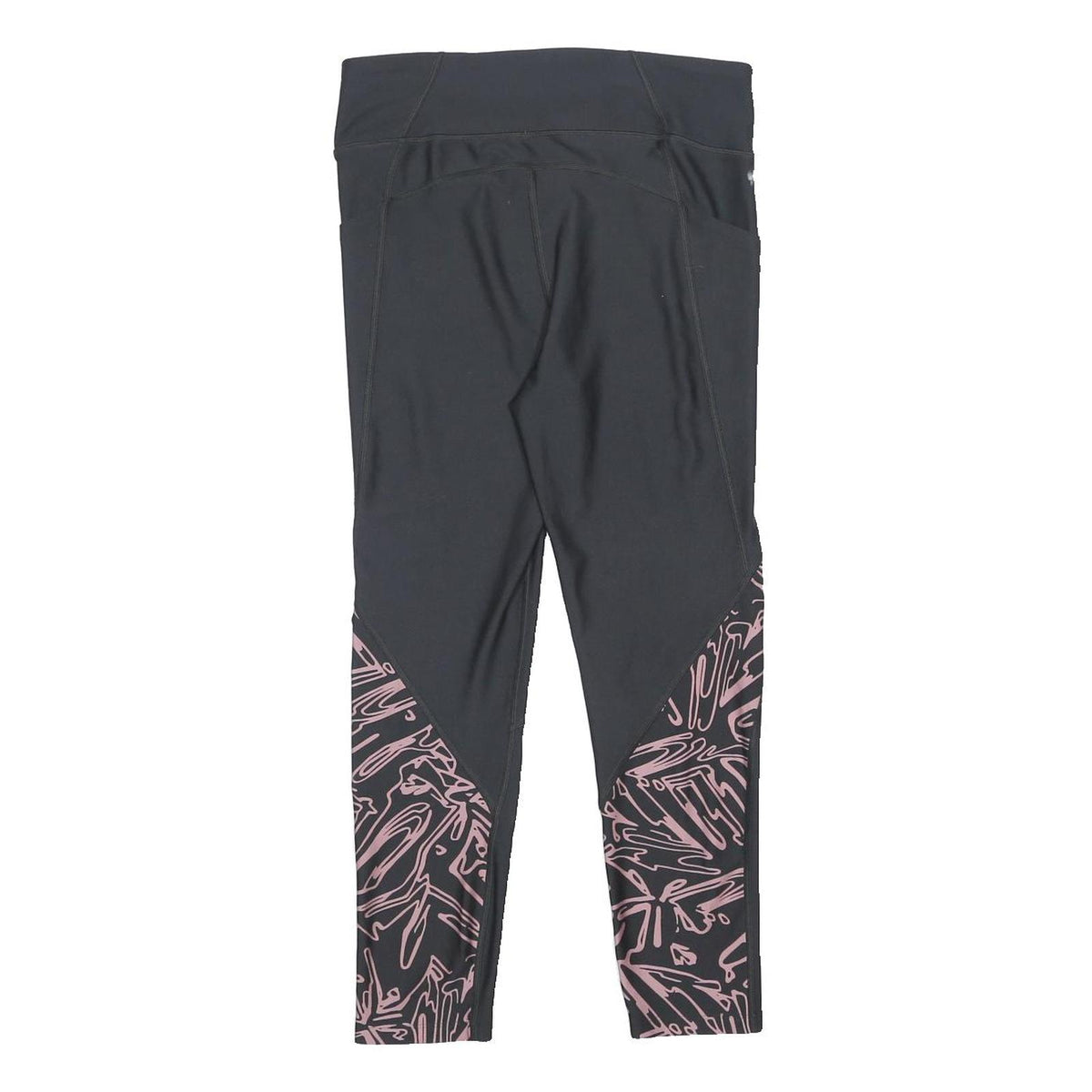 UNDER ARMOUR Womens Black & Pink Leggings M W27 L23 Slim Tapered Drawstring
