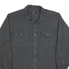 RED HEAD Mens Grey Plain Cotton Blend Shirt XL Long Sleeve Button Front Workwear