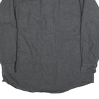 RED HEAD Mens Grey Plain Cotton Blend Shirt XL Long Sleeve Button Front Workwear