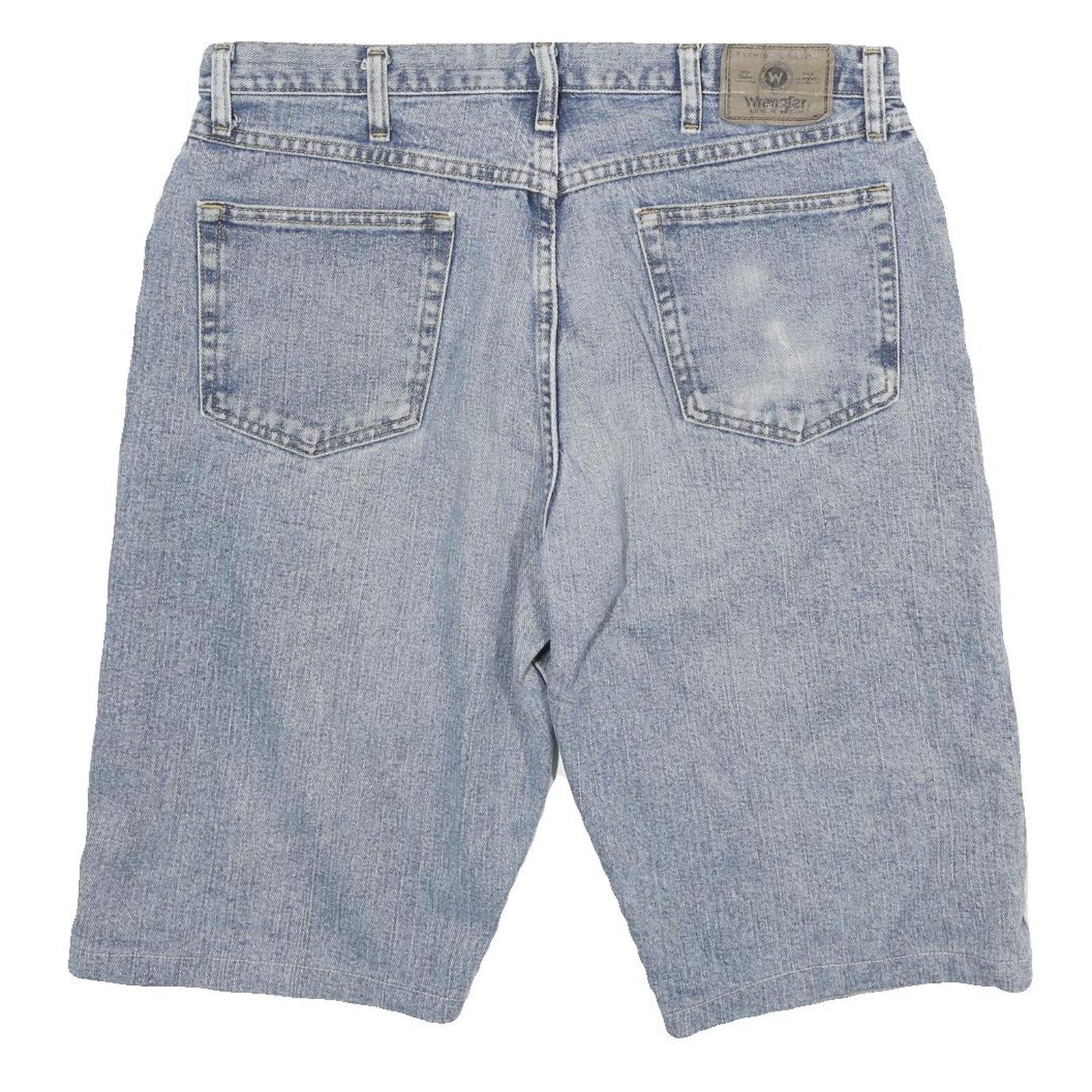 WRANGLER Mens Denim Blue Casual Shorts XL W34 Cotton Blend Classic Fit