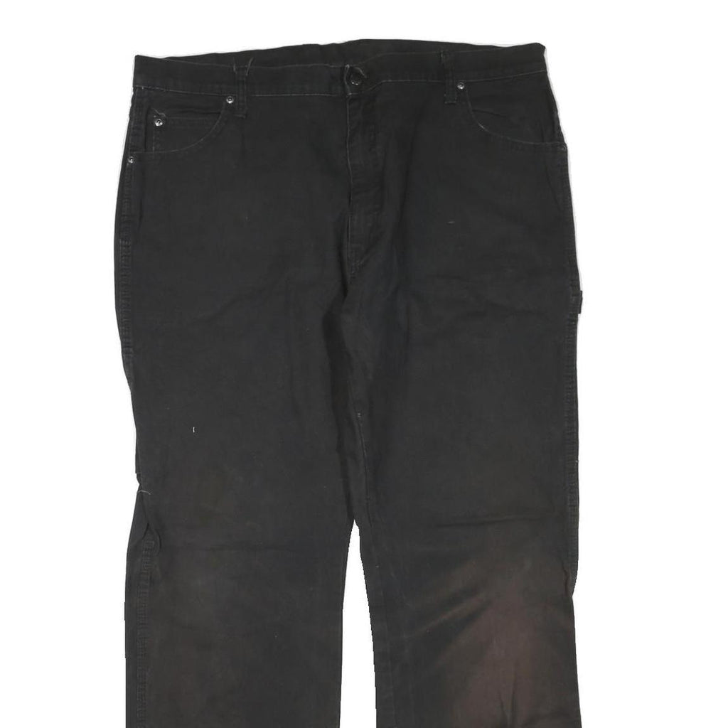 DICKIES Mens Black Regular Straight Denim W40 L32 Workwear Zip Closure Jeans