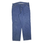 DICKIES Mens Regular Fit Blue Denim Jeans W38 L32 Workwear Zip Pockets