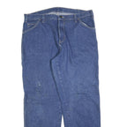 DICKIES Mens Regular Fit Blue Denim Jeans W38 L32 Workwear Zip Pockets