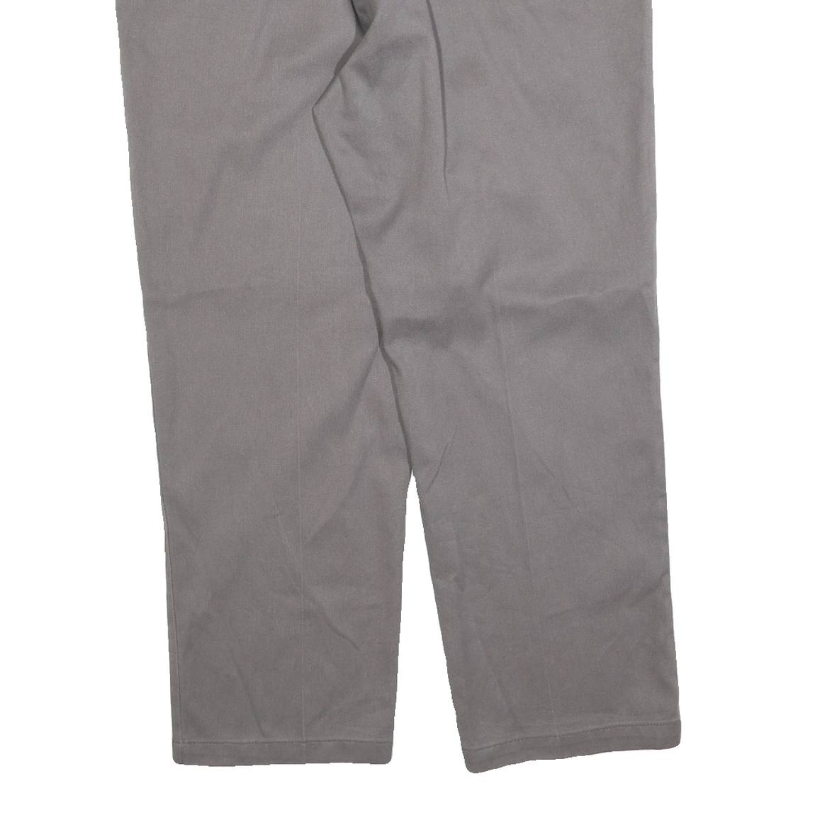 DICKIES Mens Regular Fit Grey Cotton Blend Zip Trousers W40 L30 Workwear Casual