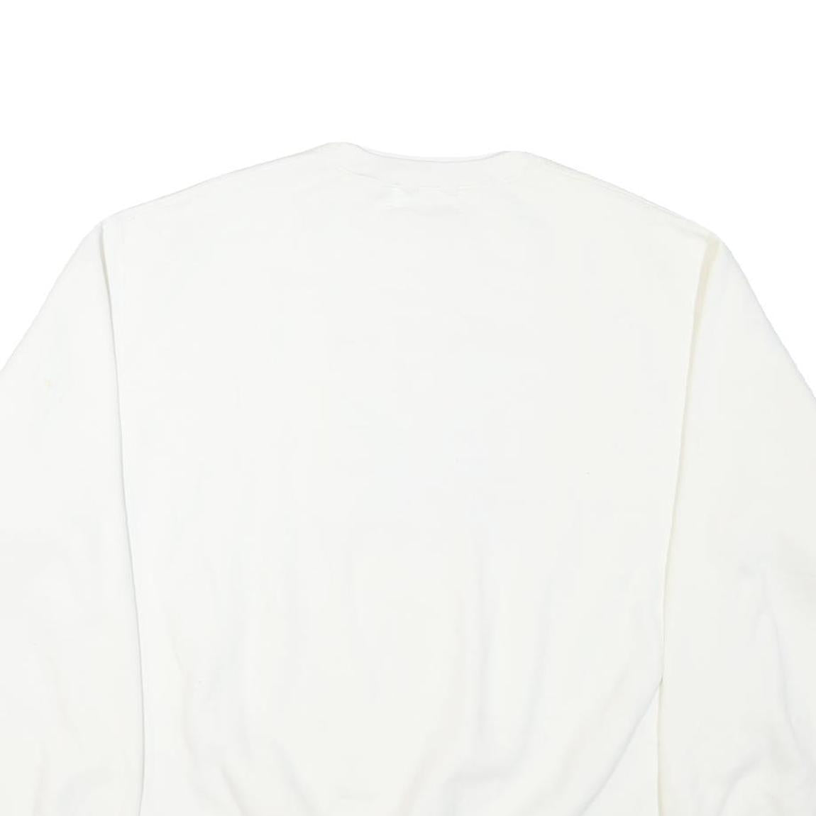 SDI Mens White Golfing Agate Beach Crew Neck M Cotton Blend Sweatshirt