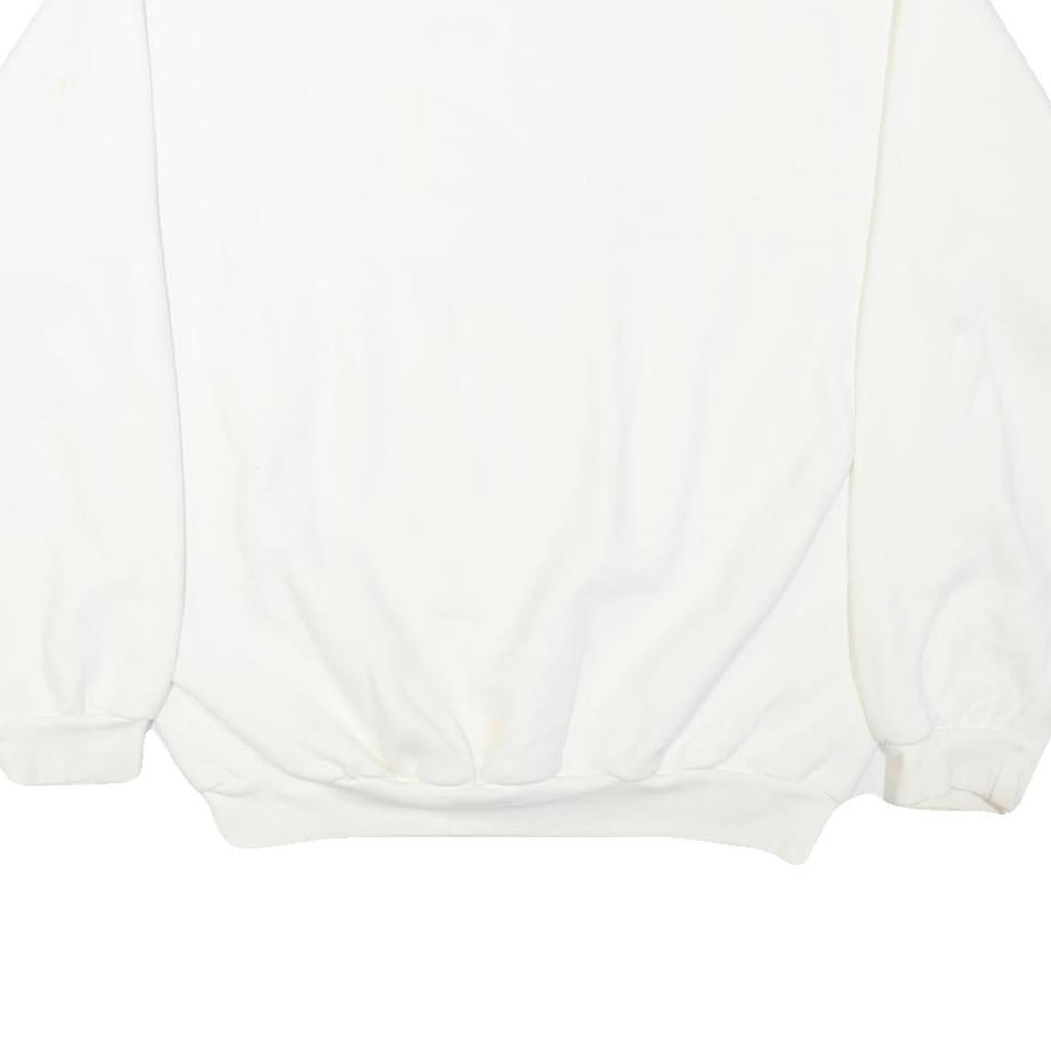 SDI Mens White Golfing Agate Beach Crew Neck M Cotton Blend Sweatshirt