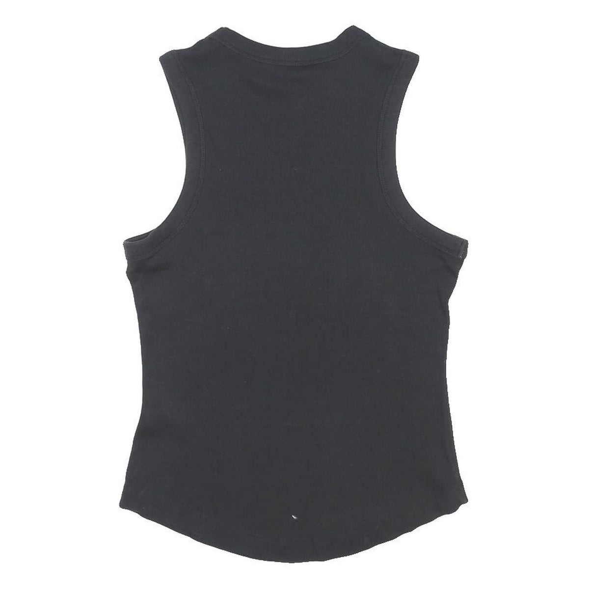 NEXT Womens Black Basic Sleeveless Crew Neck Top UK 16 Cotton Blend