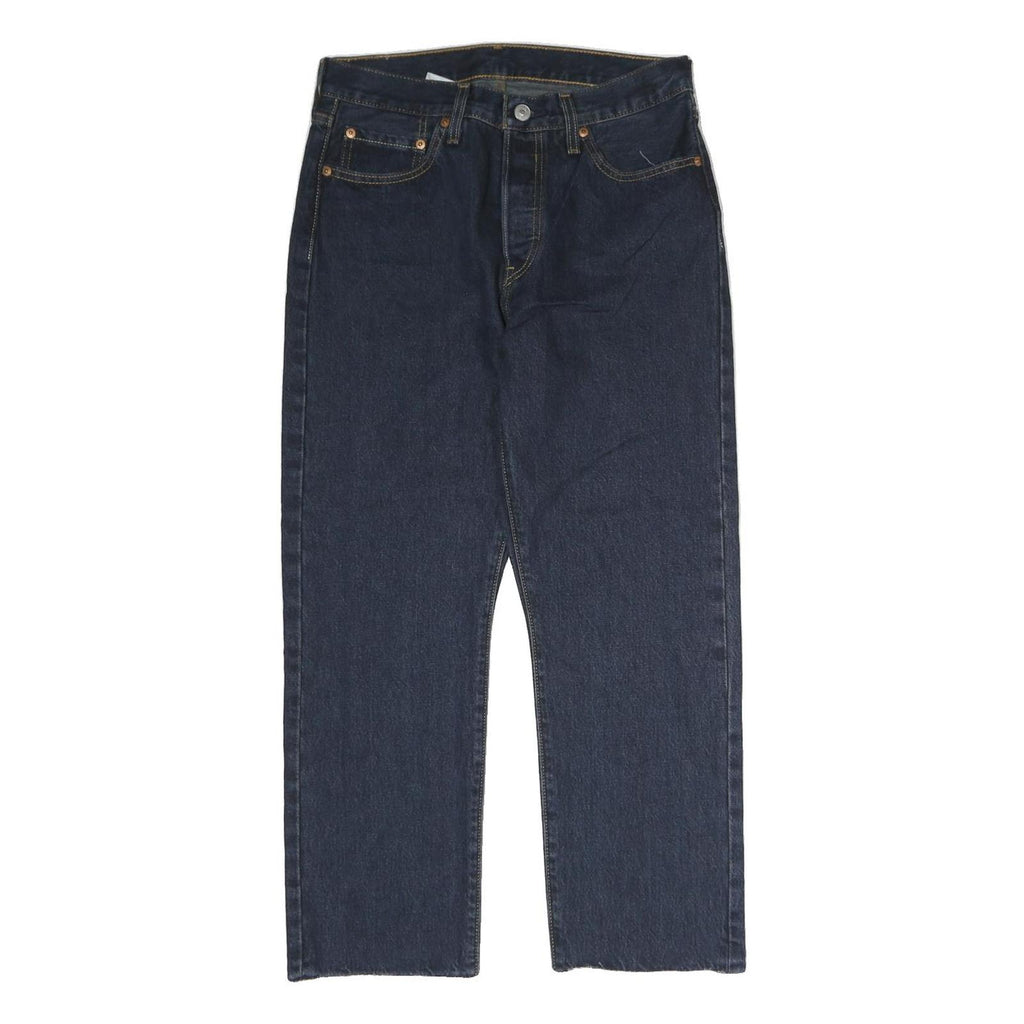 LEVI'S 501 Mens Jeans Blue Regular Straight Denim Dark W30 L26 Classic Button