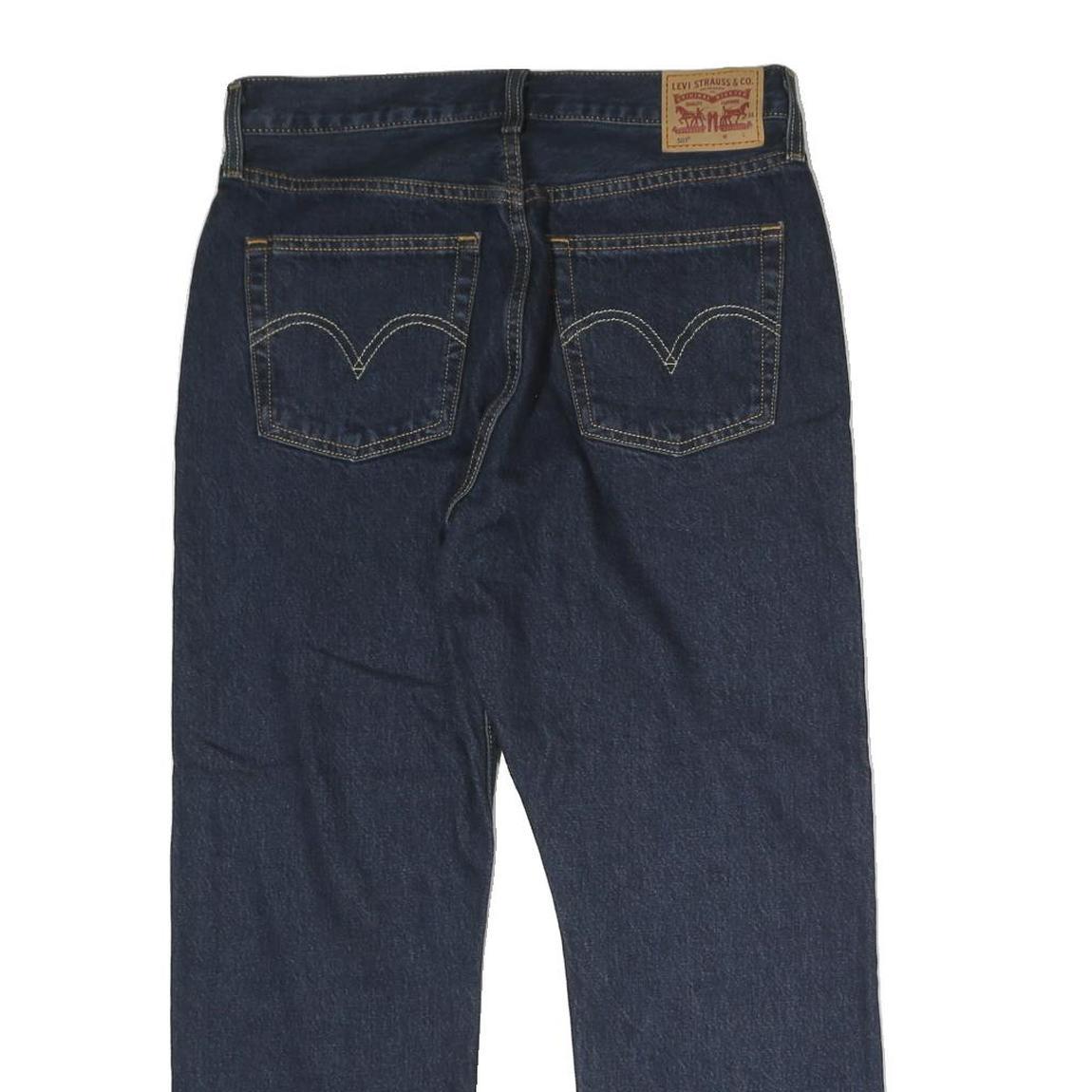 LEVI'S 501 Mens Jeans Blue Regular Straight Denim Dark W30 L26 Classic Button