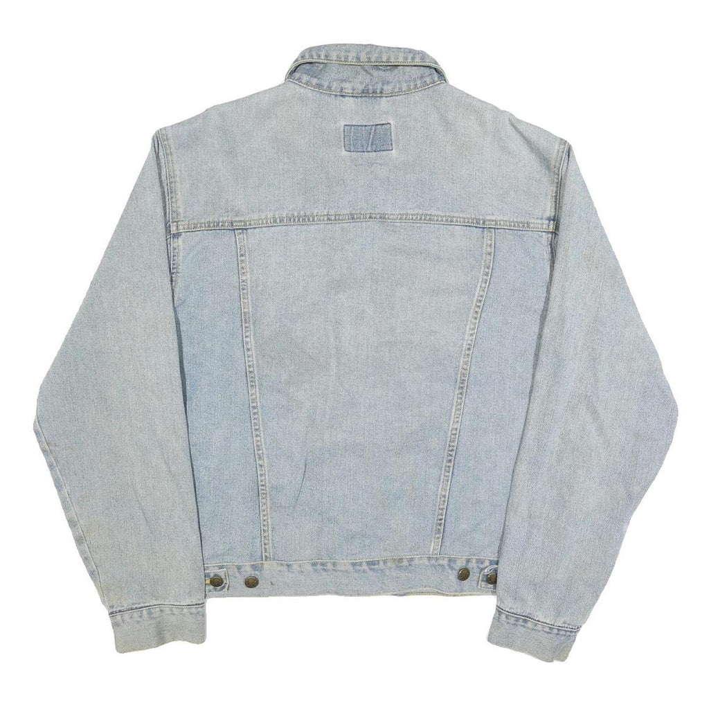 LEE Mens Blue Denim Jacket M Cotton Button Closure Classic Fit Casual Style