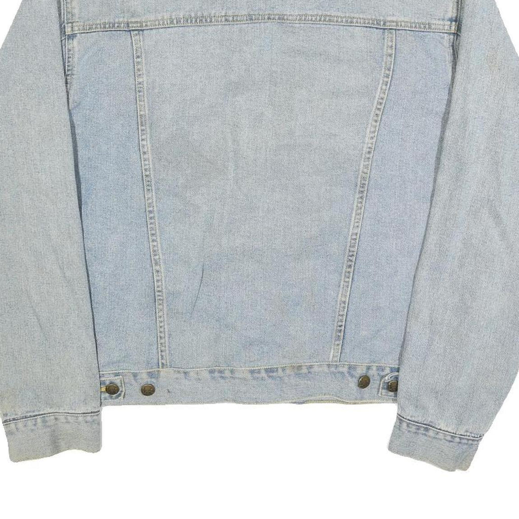 LEE Mens Blue Denim Jacket M Cotton Button Closure Classic Fit Casual Style