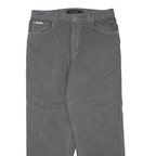 CALVIN KLEIN JEANS Womens Regular Grey Denim W34 L28 Cotton Blend Zip Casual