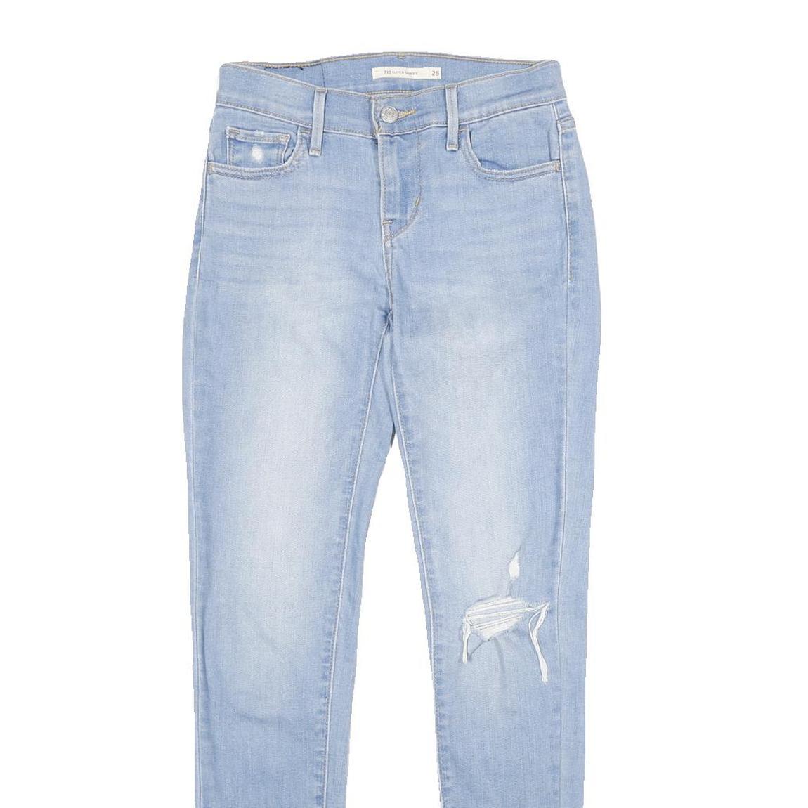 LEVI'S 710 Super Skinny Womens Jeans Blue Slim Skinny Denim Light W25 L30