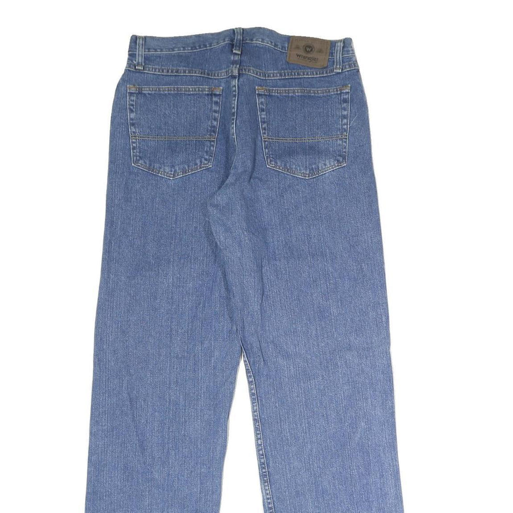 WRANGLER Mens Regular Blue Denim Jeans W32 L34 Classic Zip Cotton Casual