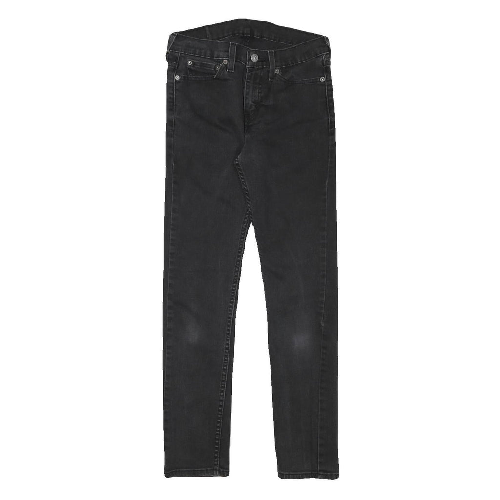 LEVI'S 510 Mens Jeans Black Slim Skinny Denim Medium W27 L27 Zip Fastening