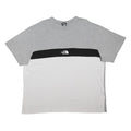 THE NORTH FACE Mens Grey & White Colourblock Short Sleeve Crew Neck T-Shirt 2XL