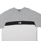 THE NORTH FACE Mens Grey & White Colourblock Short Sleeve Crew Neck T-Shirt 2XL