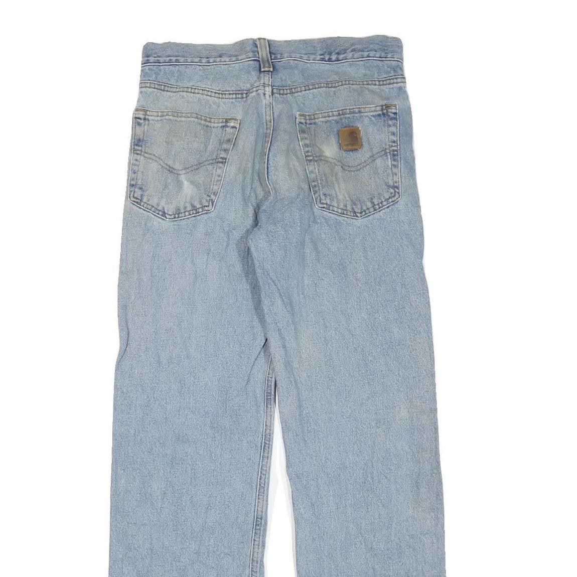 CARHARTT Mens Regular Fit Straight Blue Denim Jeans W30 L32 Classic Cotton Blend