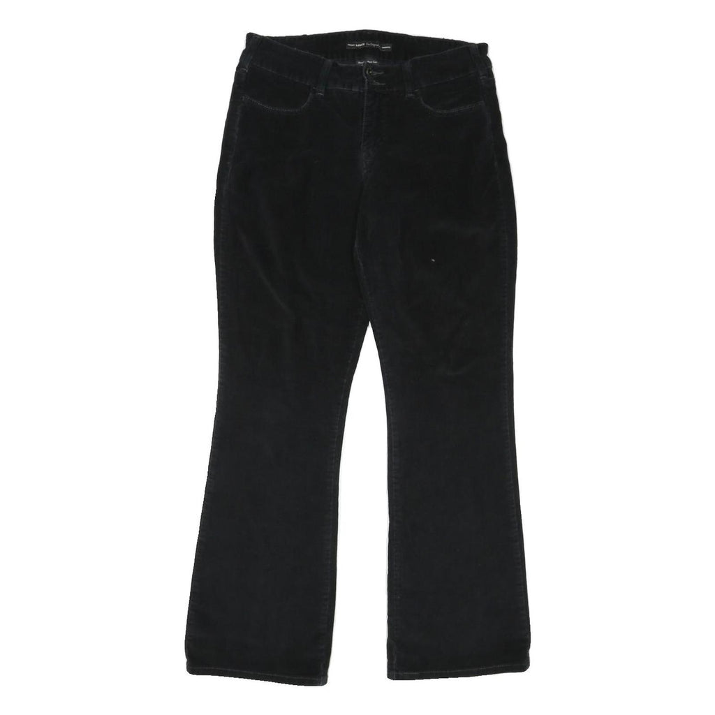 LEVI'S Womens Cotton Blend Black Regular Flared Trousers W32 L31 Stylish Comfort