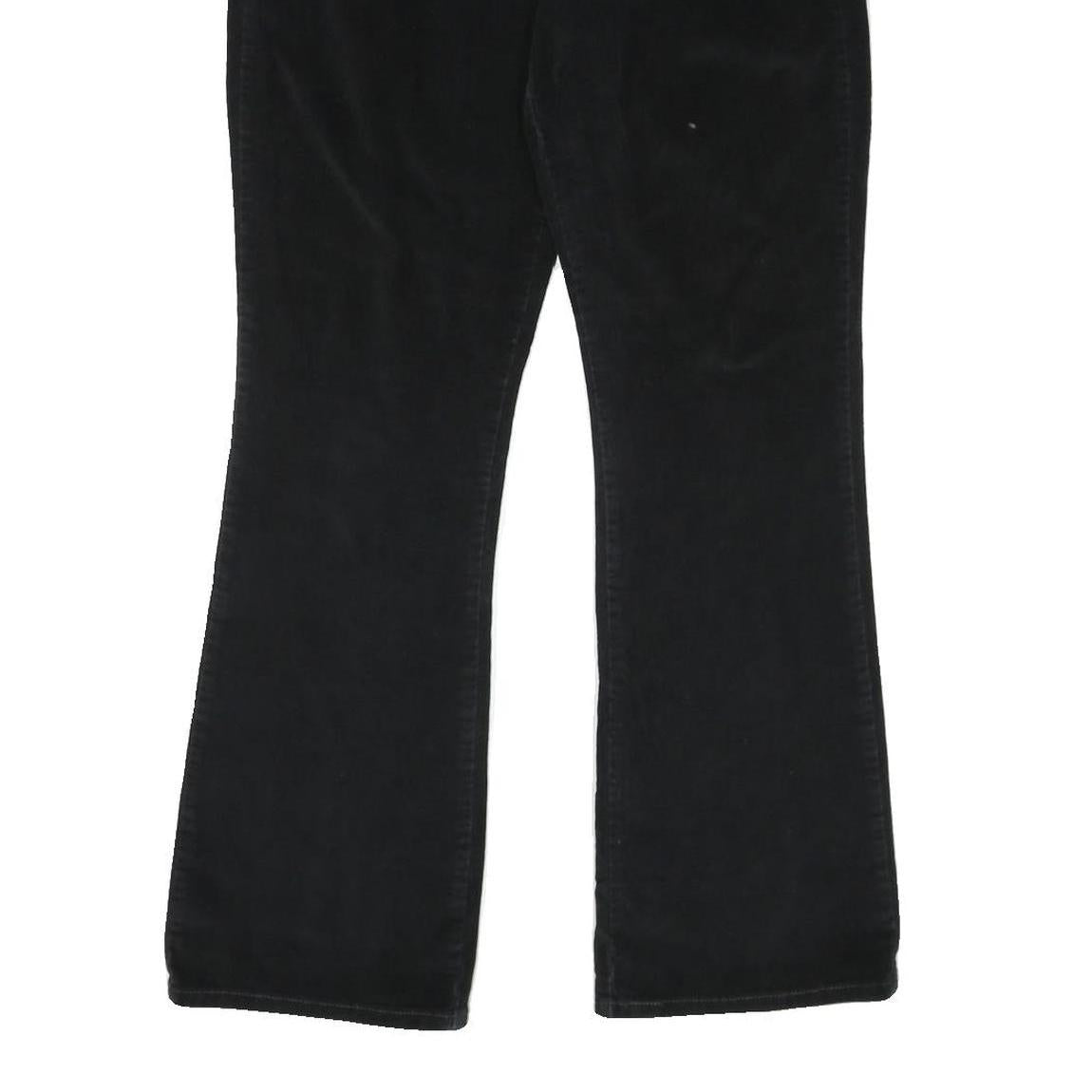 LEVI'S Womens Cotton Blend Black Regular Flared Trousers W32 L31 Stylish Comfort