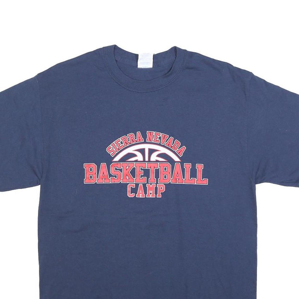 PORT & COMPANY Mens Navy Blue Sierra Nevada Basketball Camp Graphic T-Shirt M