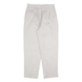 Womens Relaxed Fit Cotton Blend Trousers White W30 L28 Classic Zip Casual