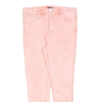 LEVI'S Womens Pink Slim Skinny Denim Light W31 L27 Distressed Hem Jeans