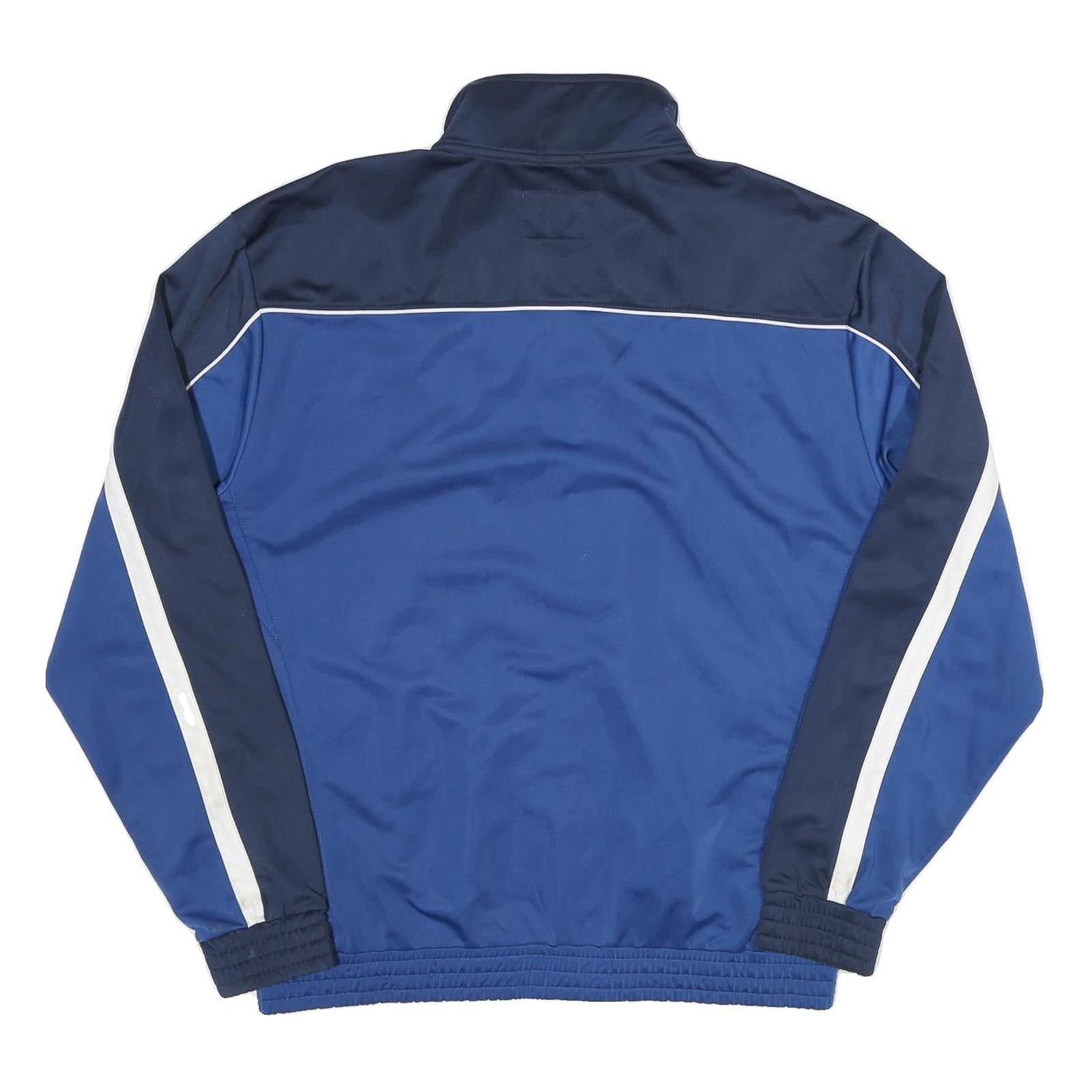 RUSSELL ATHLETIC Mens Blue & Navy Zip Jacket 2XL Polyester Blend Track Casual