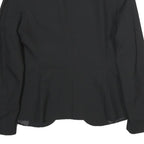 ZARA Womens Black Blazer Jacket UK 8 Woven Classic Button Closure Tailored