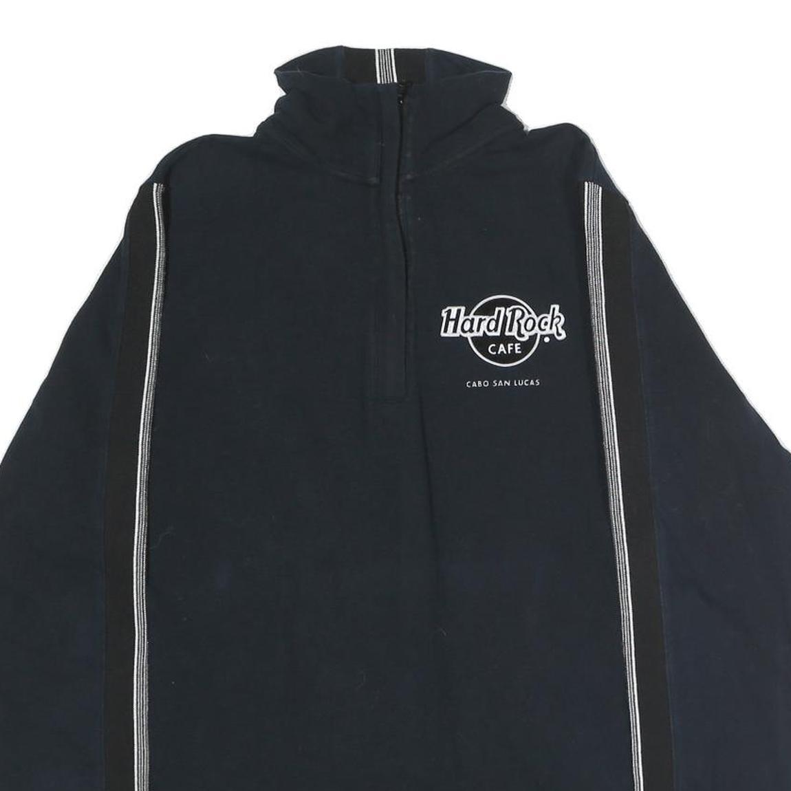 CARHARTT Mens Black Hard Rock Cafe Cable Stripe T-Shirt XL Long Sleeve Crew Neck