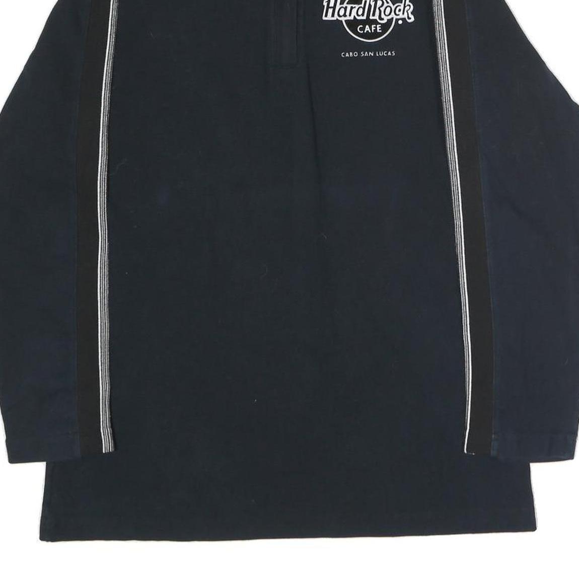 CARHARTT Mens Black Hard Rock Cafe Cable Stripe T-Shirt XL Long Sleeve Crew Neck