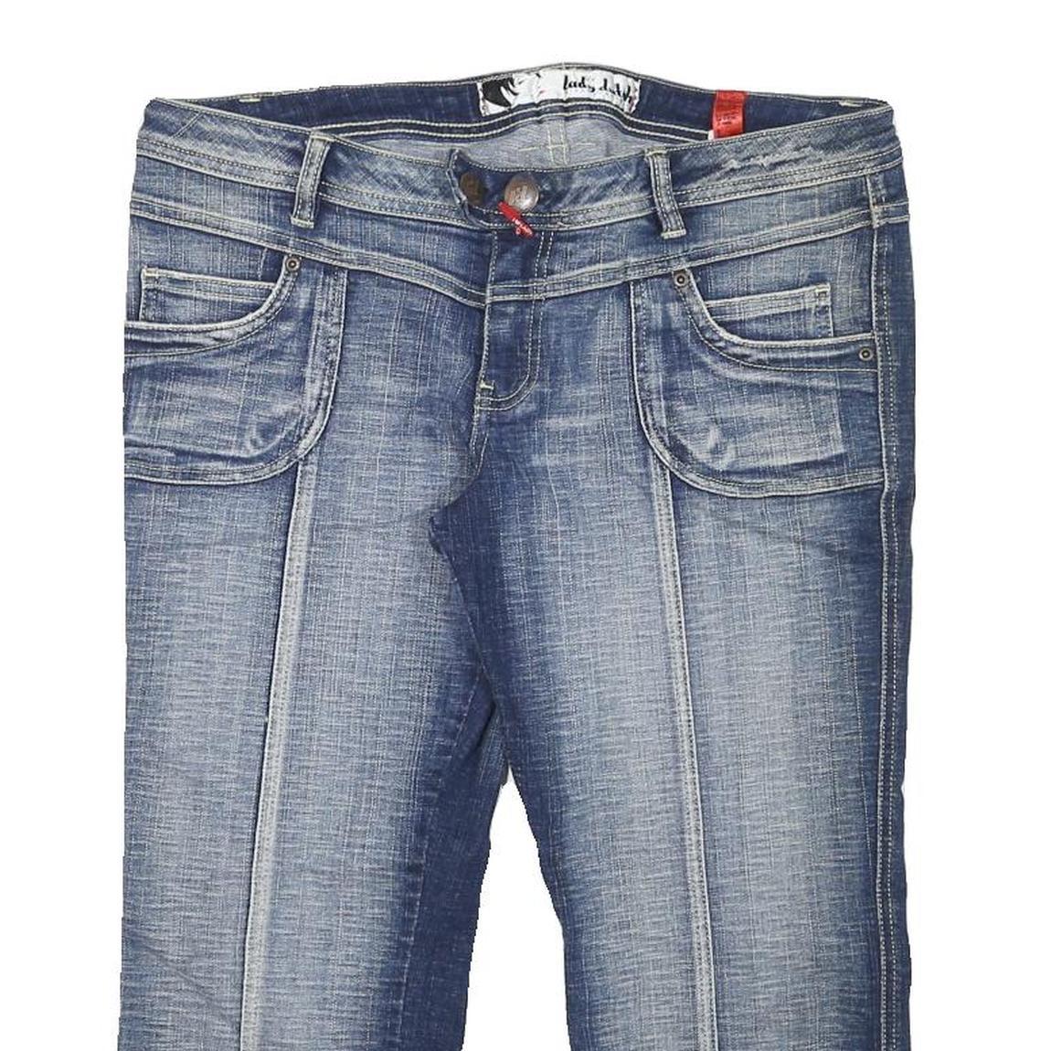 LADY DUTCH Womens Denim Blue Cotton Blend Casual Shorts XL W34 Faded Wash