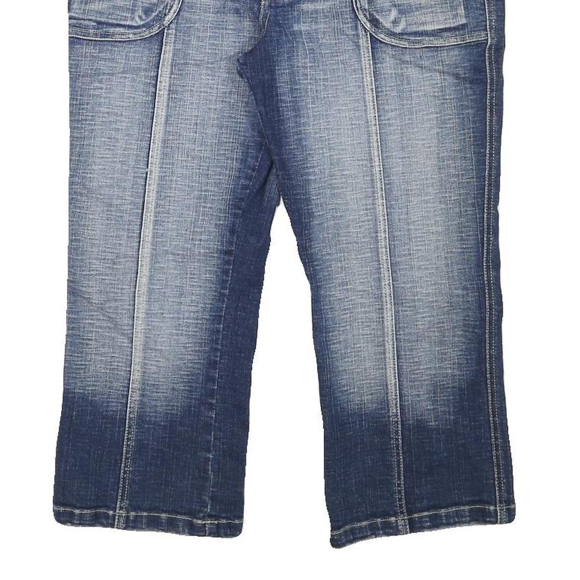 LADY DUTCH Womens Denim Blue Cotton Blend Casual Shorts XL W34 Faded Wash