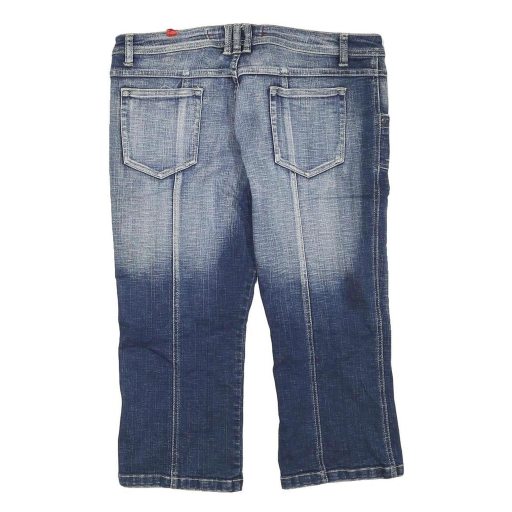 LADY DUTCH Womens Denim Blue Cotton Blend Casual Shorts XL W34 Faded Wash