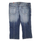 LADY DUTCH Womens Denim Blue Cotton Blend Casual Shorts XL W34 Faded Wash