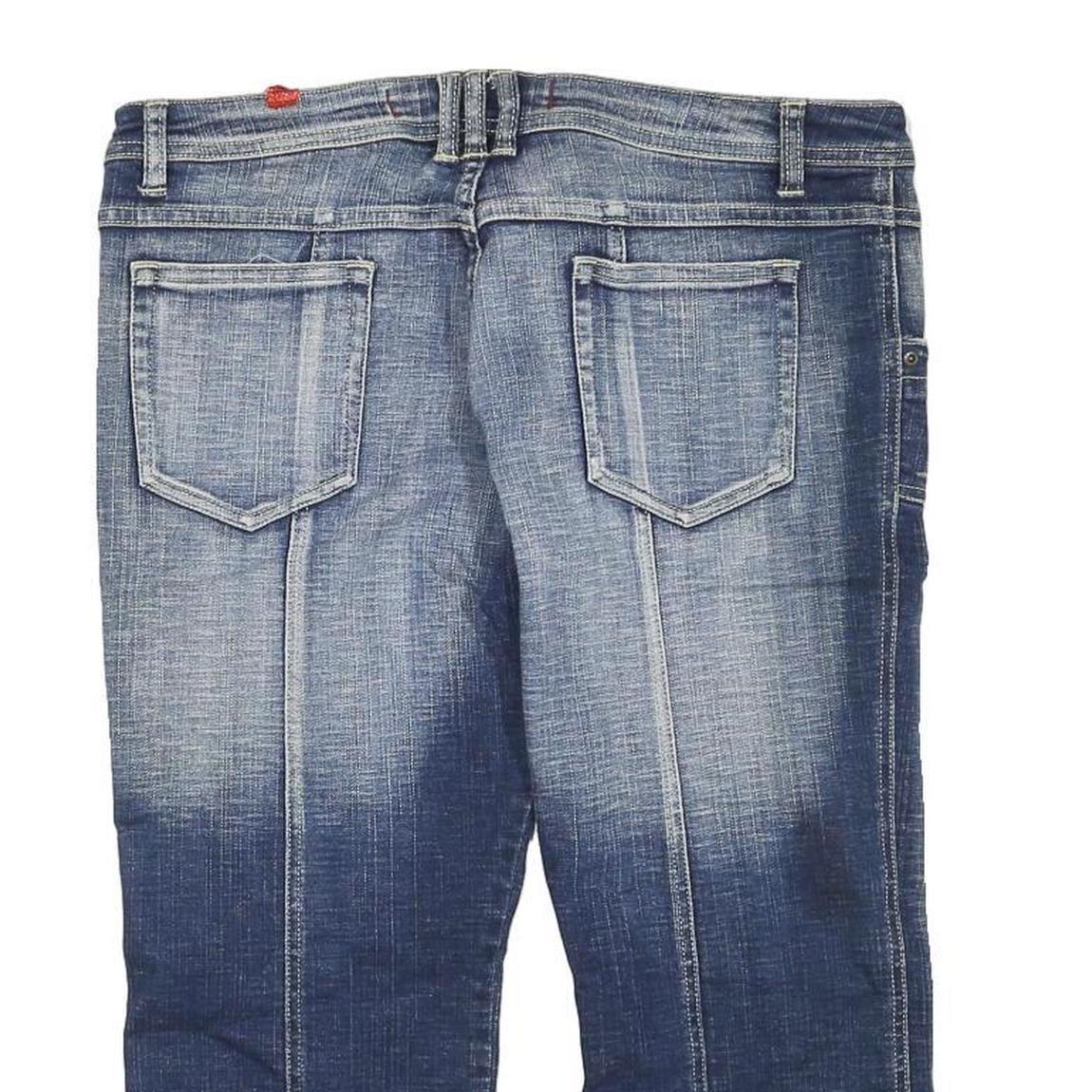 LADY DUTCH Womens Denim Blue Cotton Blend Casual Shorts XL W34 Faded Wash