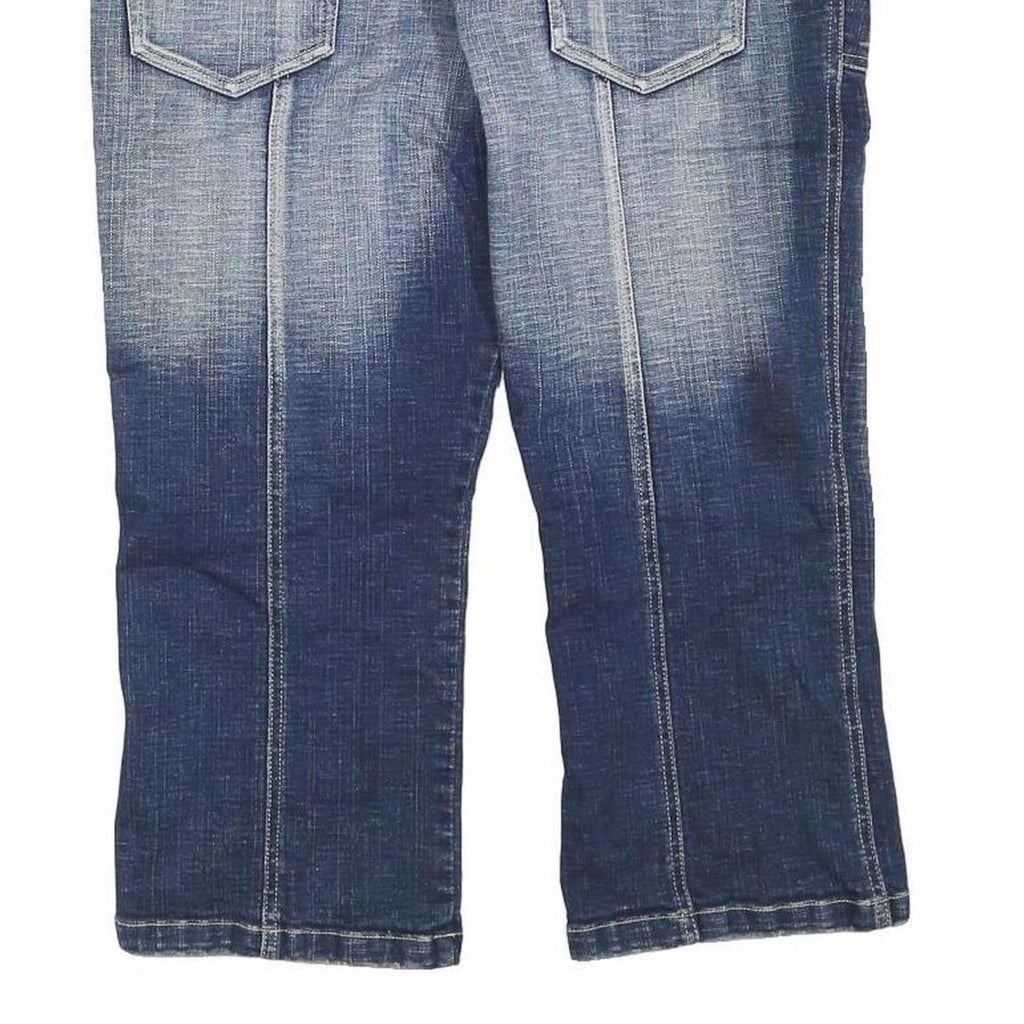 LADY DUTCH Womens Denim Blue Cotton Blend Casual Shorts XL W34 Faded Wash