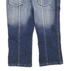 LADY DUTCH Womens Denim Blue Cotton Blend Casual Shorts XL W34 Faded Wash