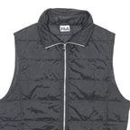 FILA Mens Black Lightweight Puffer Jacket S Polyamide Zip Front